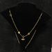 18kt Y/G Necklace Cable Link W/ Flowers 