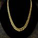 18KT Y/G Flat Cuban  Chain