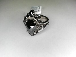  14Kt W/G Cluster Fashion Ring W/ Colored Stones