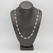 14kt 17" Designer White Gold Necklace W/ Yellow Stones