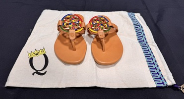 Tory Burch Enamel Miller Soft Sandal 