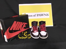 Jordan 1 Retro High Defiant White Black Gym Red