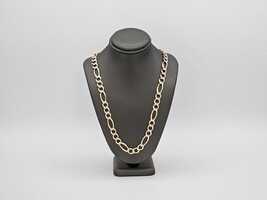 10kt 20"  Two-Tone Figaro Chain