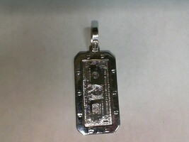 14Kt W/G Y/G Dollar Bill Pendant
