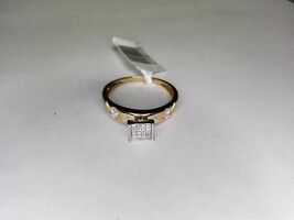 10Kt Y/G Engagement Ring W/ 0.12Ct TDW