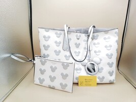KATE SPADE Disney Exclusive Ivory Silver w/ Wallet Mickey Icon very rare. 