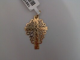 18KT CROSS CHARM