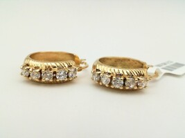 17KT Cluster Hoops Earrings