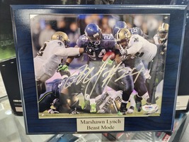Marshawn Lynch Beast Mode Autograph Picture PSA 