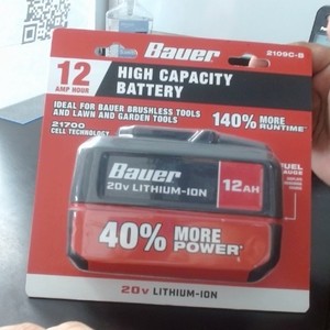 Brand New, BAUER 20V 12 Ah High-Capacity Lithium-Ion Battery