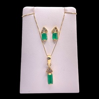18kyg Emerald Diamond Set