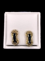 10K Yellow Gold Sapphire Earrings