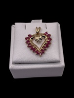 10K Yellow Gold Ruby Pendant