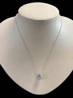10K White Gold Necklace .05 CTW Diamond