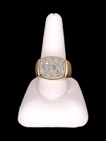 Gents 14K Yellow Gold 10 Diamonds
