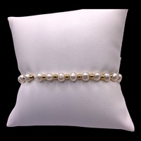 14k gold bracelet w/ pearls 