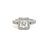 14K White Gold Halo Engagement ring 