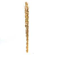 14K Yellow Gold Diamond-Cut Rope Bracelet 