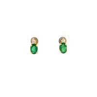 14k Emerald, May & Dia. 0.06ct F VS Earring
