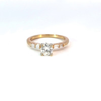 14k Yellow Gold Diamond Engagement Ring 