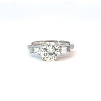 Platinum three-stone engagement ring 