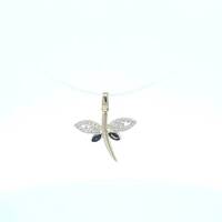 14k CZ Butterfly Charm