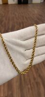 14KT Yellow Gold Graduated Rope Chain - 16 Length - 5.5mm - 3mm - 13G Weight