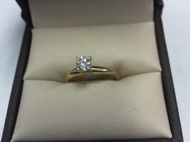 Yellow Gold Diamond Solitaire - Size 5 1/2 - PPS