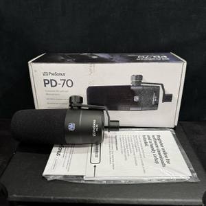 PreSonus PD-70 Broadcast Dynamic Microphone in Black   LS(297897)