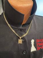 18" 10K Gold Curb Chain with "B" Pendant    LS(306723)