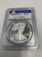 2015 W Proof American Silver Eagle PCGS PR70 DCAM Miles Standish PPSKN