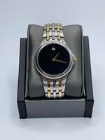 Movado Stainless Steel Gold & Silver Toned 34mm Watch 81E49879 SPB-TS312031