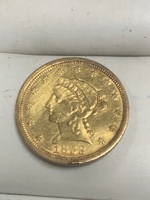 Liberty 1853  $2 1/2 Dollar - Gold Coin Dahlonega Mint - PPSKN