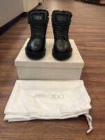 Jimmy Choo Odin 44 SVS Black/Black Leather Men Shoe SPB-SJ317005