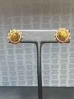 18K Gold Tigers Eye Earrings earrings   LS(320916)