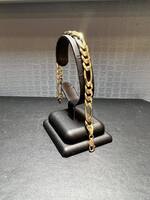 8" 14K Gold Figaro Bracelet    LS(323410) 