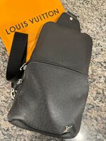 Louis Vuitton Avenue Sling Bag Black Taiga Leather Men's - VWG 326614