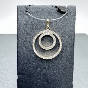 10K Gold Circle Pendant with Stones         LS(327026) 