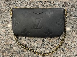 Louis Vuitton Empreinte Monogram Black Pouchette Gold/Black Chain - VWG 328036