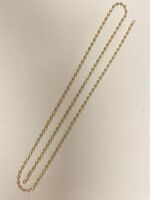10K Yellow Gold  Beaded Chain Necklace 30 Inches PPSD