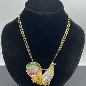 14K Gold Cuban With Rooster Pendant    LS(328712)
