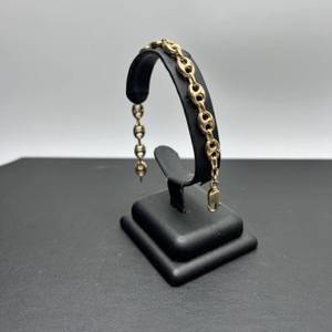 8' 14K Gold Gucci Link Bracelet  LS(328947) 