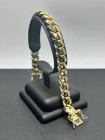 8.5" 10K Solid Gold Cuban Bracelet for Men   LS(329396) 