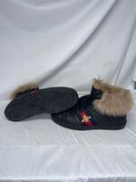 Gucci Ace high top sneakes with fur