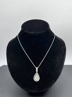 20" 14K White Gold Necklace with Pendant   LS(329510) 