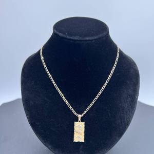 22" 14K Gold Figaro Chain with Elephant Pendant    LS(329592) 