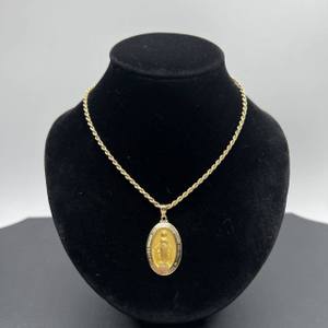 24' 14K Gold Rope with St. Mary Pendant   LS(329952) 
