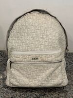 Christian Dior Oblique Gray White Jacquard Rider Backpack - VWG 330069