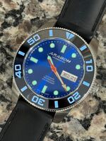 Aragon Divemaster Watch Automatic Blue Dial 42mm x 14mm Day Date - VWG 330161