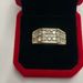 10K Yellow Gold Ring With Two Rows Of Diamonds Size 10 PPSDM